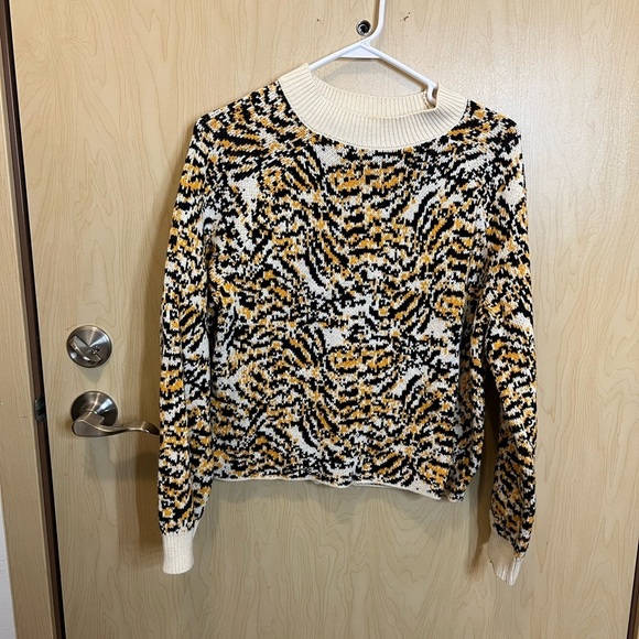 Rachel Comey Sweaters - Rachel Comey Target Womens Pullover Sweater Beige Black Tiger Knit